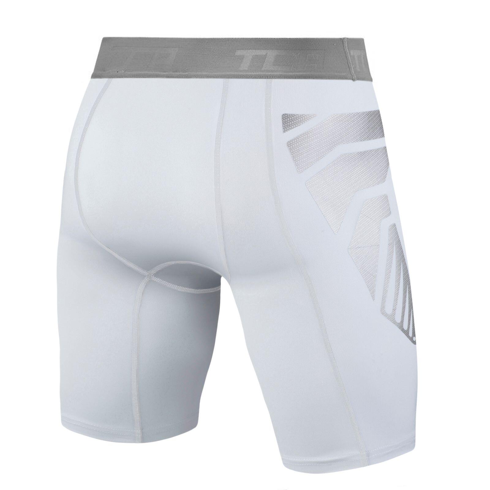 Boys' CarbonForce Quick Dry Base Layer Compression Shorts - Pro White 2/4