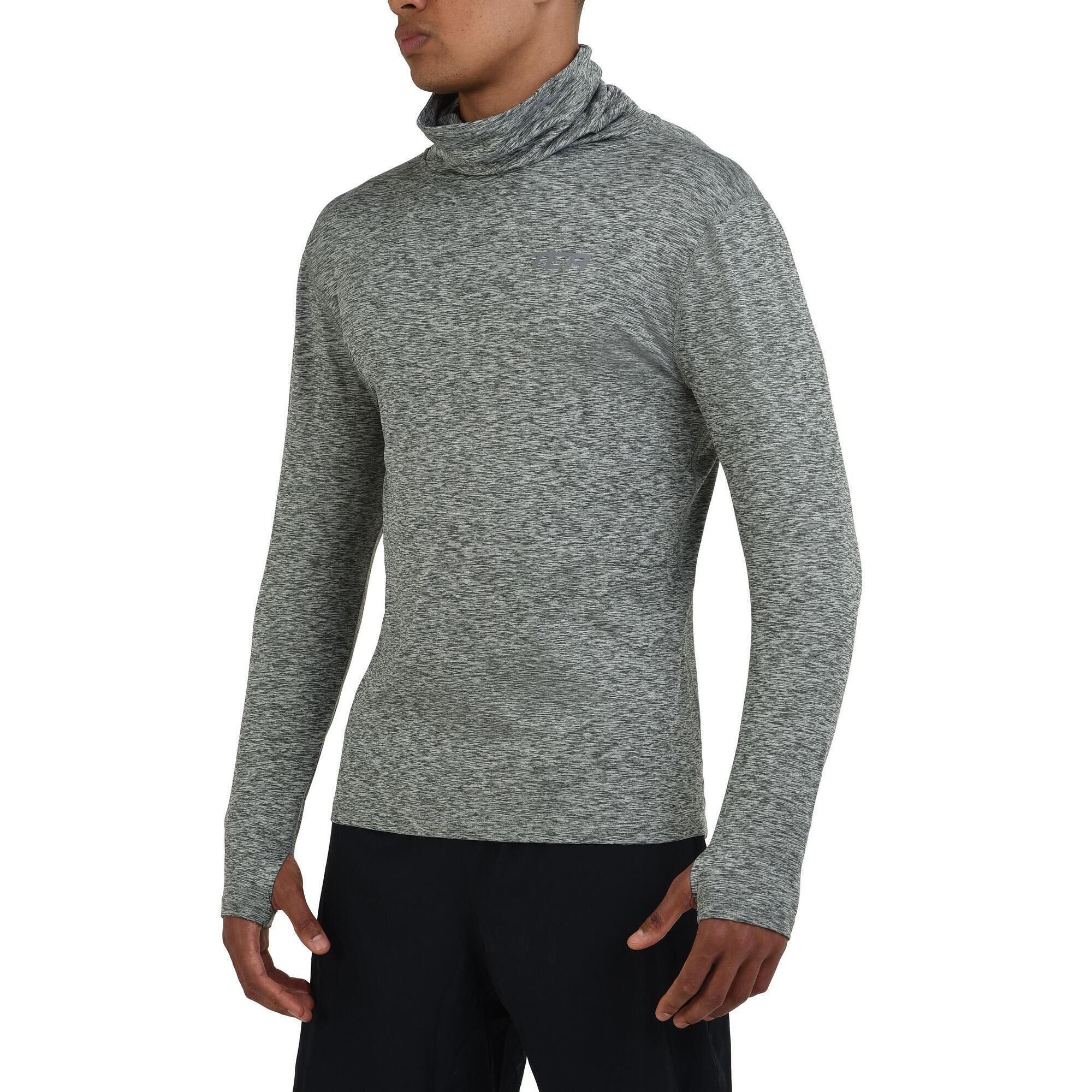 TCA Men’s Thermal Funnel Neck Top - Quiet Shade Marl