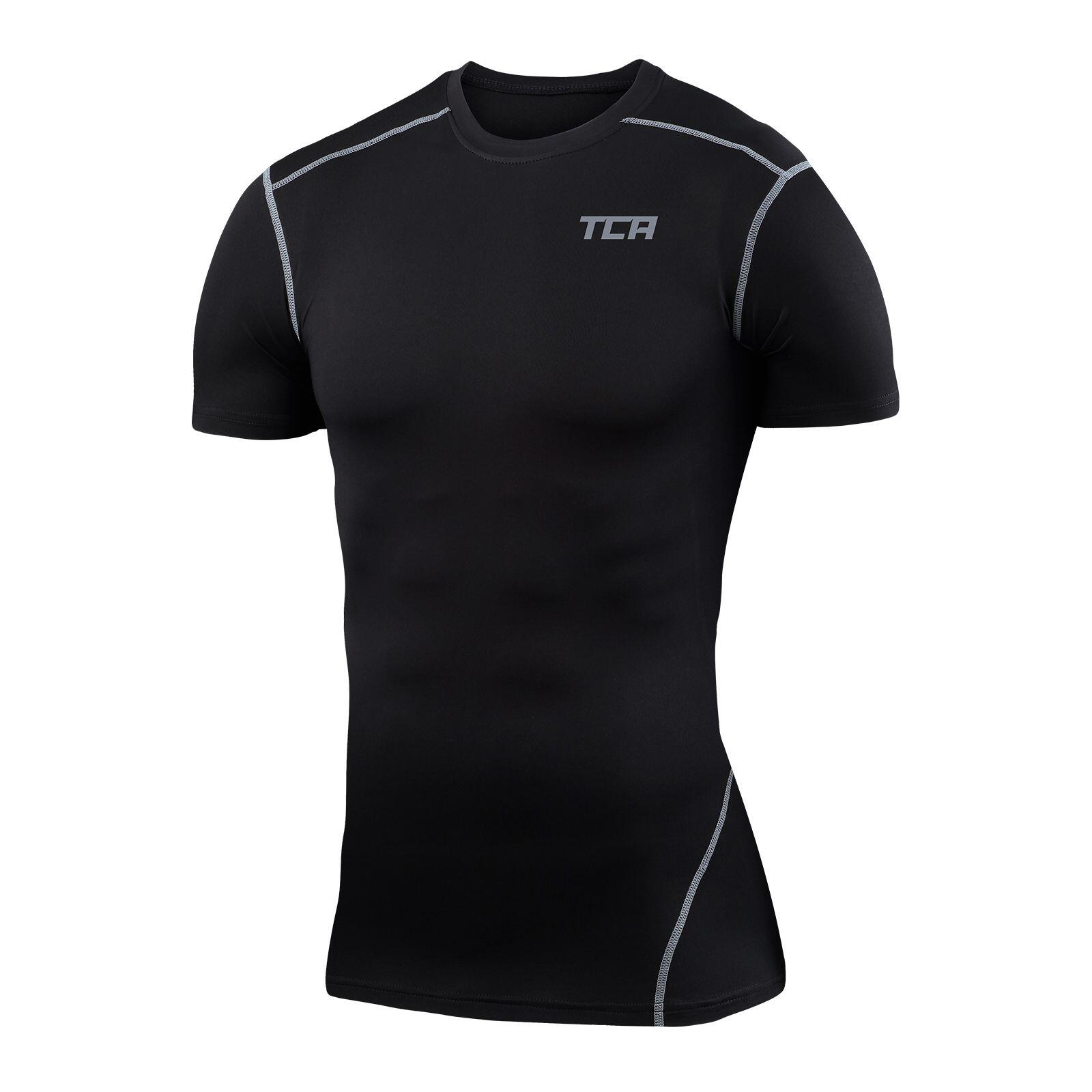 TCA Boys' Performance Base Layer Compression T-shirt - Black