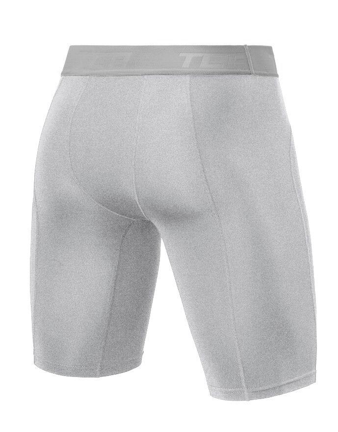 Boys' Performance Base Layer Compression Shorts - Grey Marl 2/4