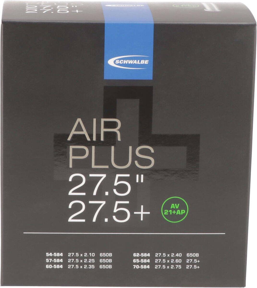 Chambre à air valve Schrader Schwalbe Av21+Ap Air Plus 27,5 2/7