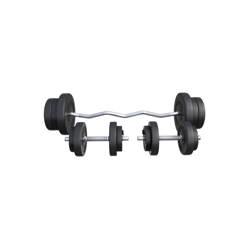 SZ-Curlset din plastic 70kg blocare cu arc