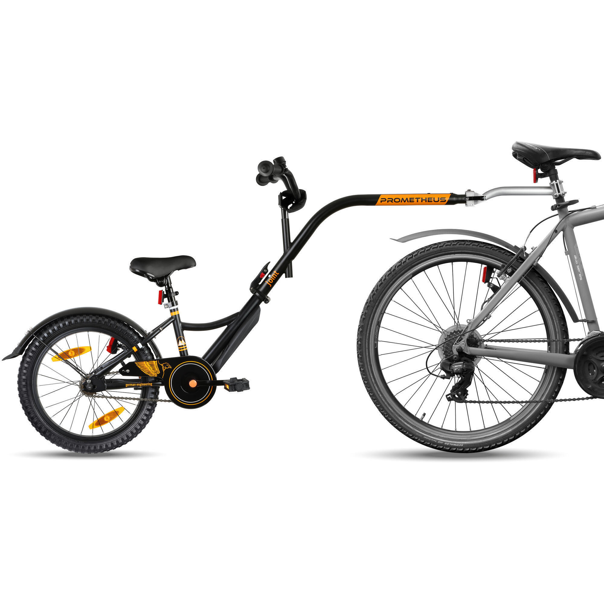 Fietskar Kinderen Aanhangfiets Fiets Tandem Aanhangwagen 18 inch van 5-10 jaar 1/8