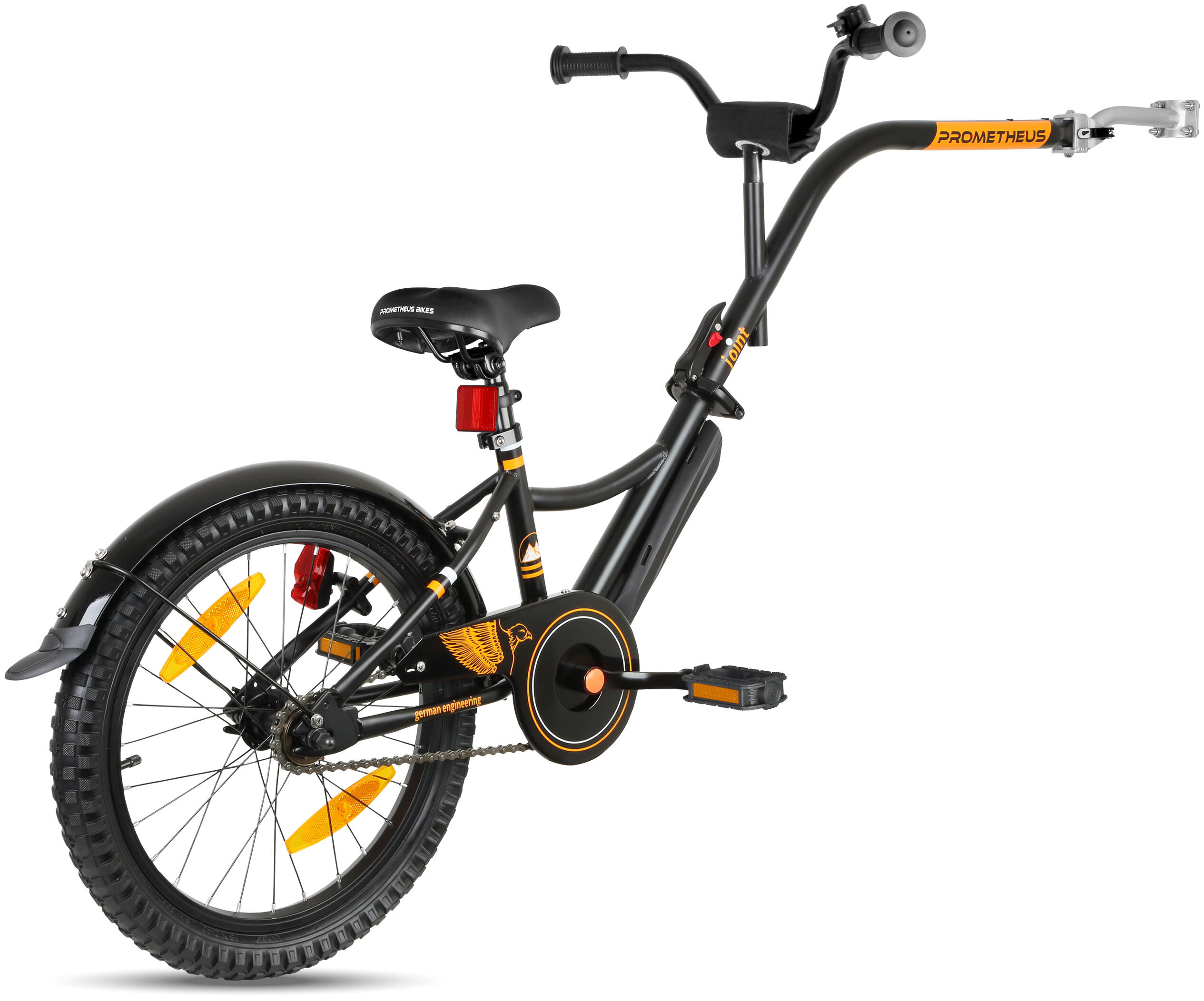 Fietskar Kinderen Aanhangfiets Fiets Tandem Aanhangwagen 18 inch van 5-10 jaar 7/8