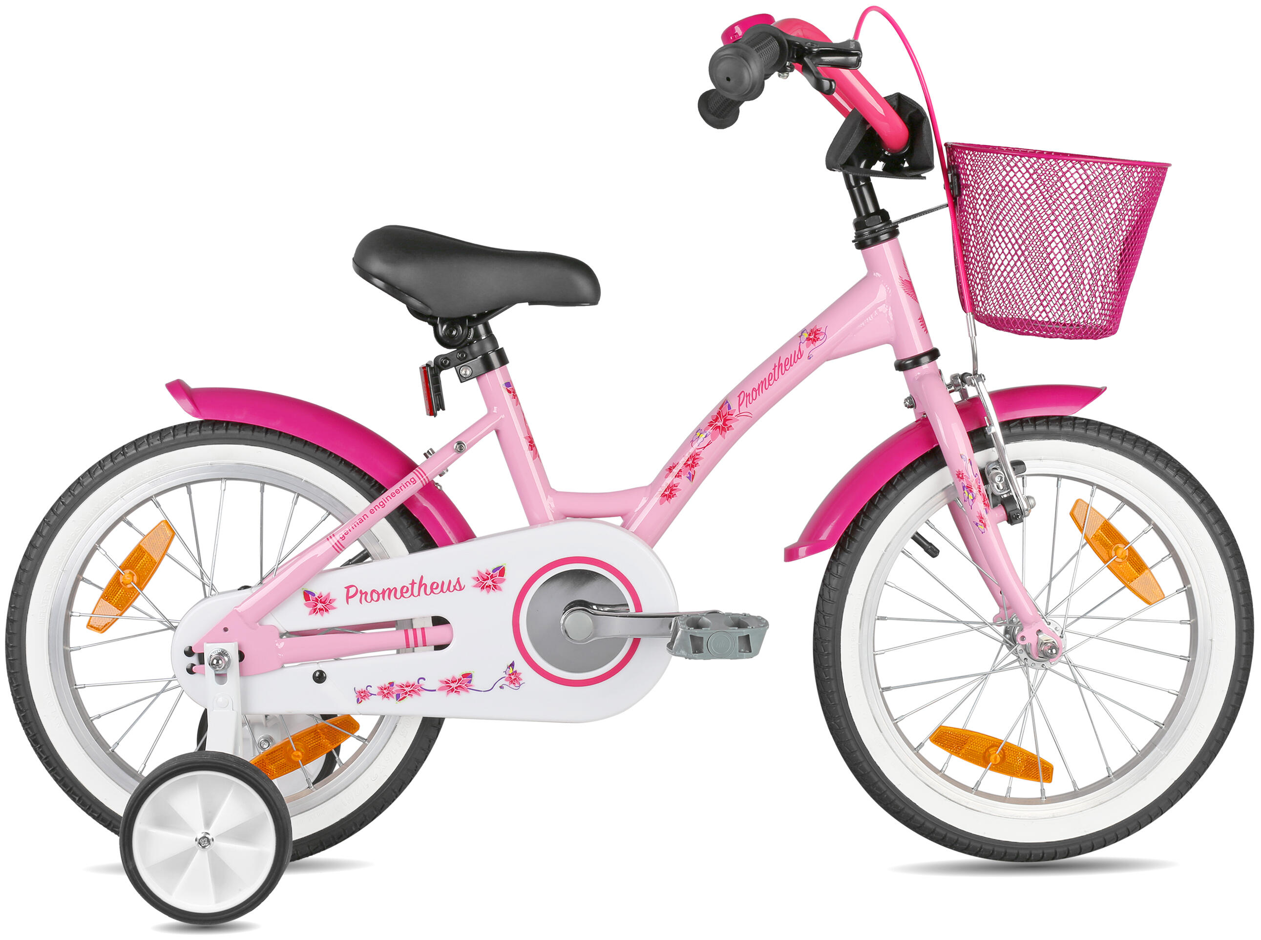 Kinderfiets 16 inch vanaf 4 -6 jaar fiets met terugtraprem en zijwieltjes 3/6