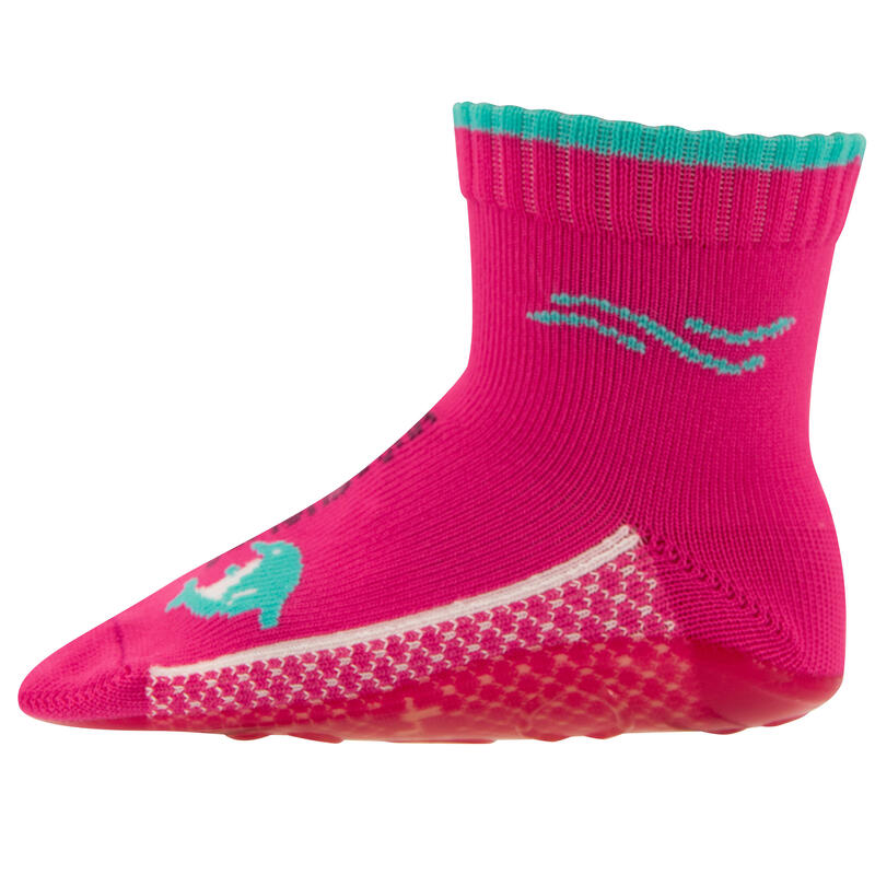 Wattsocken, Strandsocken, Schwimmsocken, Aquasocken - Delfin pink - Kinder