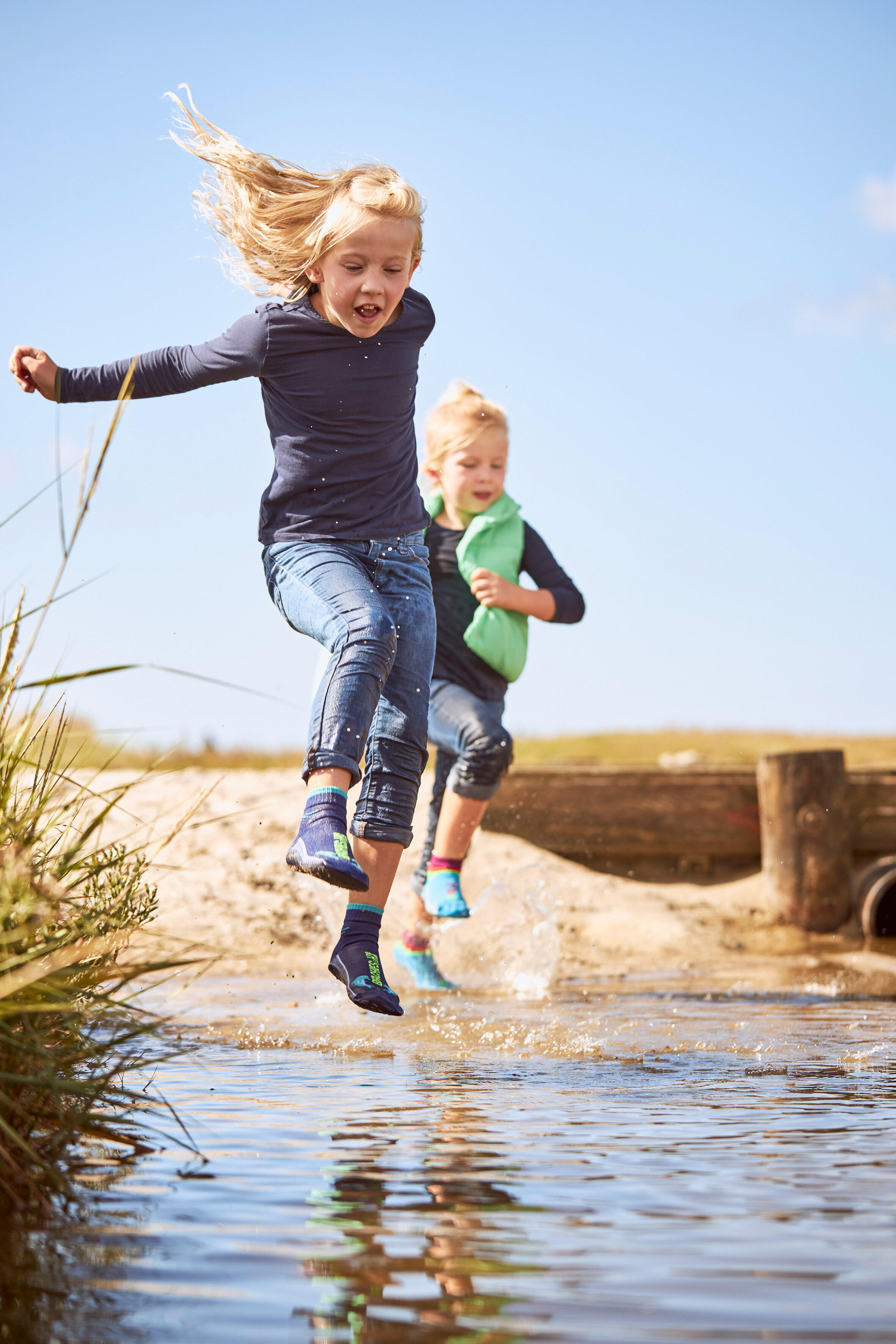 Calze d'acqua, Calze da spiaggia - Delfino rosa - Bambini 6/8