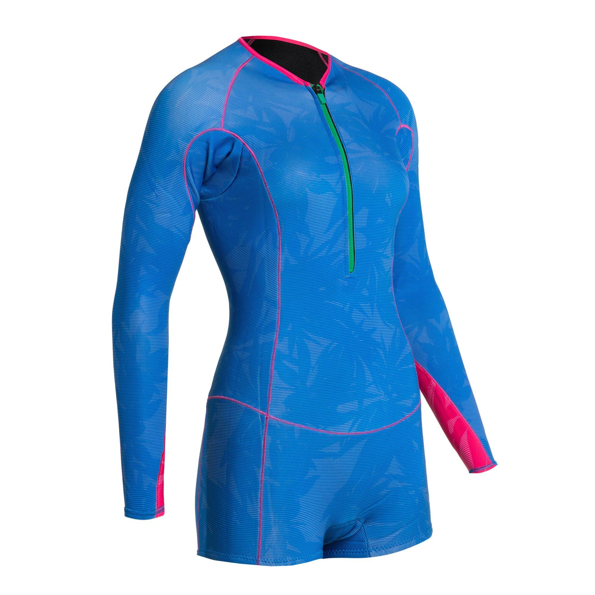 Roxy - Combinaison De Natation Roxy Pop Surf 1,5 Mm - Shorty Néoprene - Bleu|rose - 4 - Decathlon