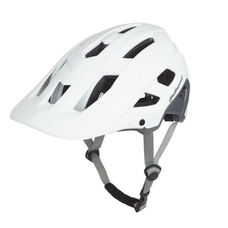 Radsport MTB-Helm Mountain Pro Weiß/Grau