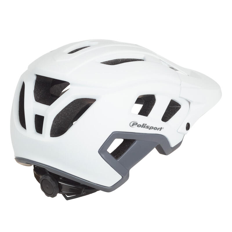 Fietshelm Mountain Pro L 58-61 cm - wit / grijs