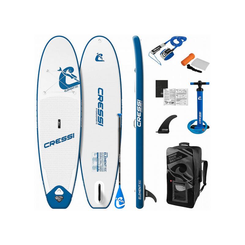Tabla Paddle Surf Hinchable Cressi Element 10'2'' Blanco Azul Decathlon