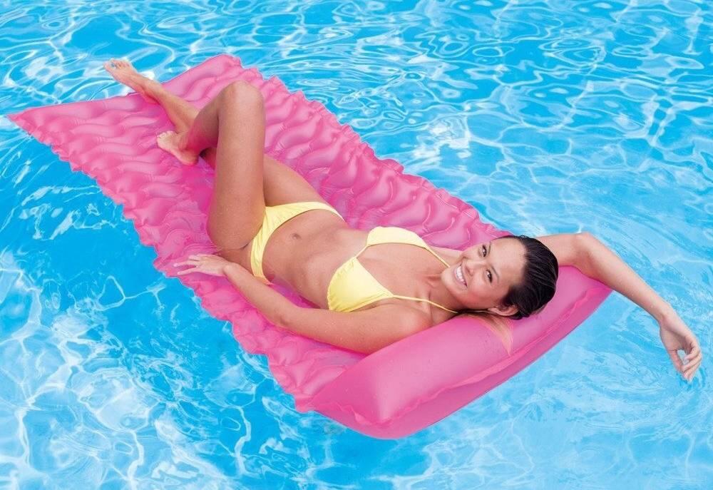 Colchão insuflável piscina Adulto com almofada Modelo Rosa 2/2