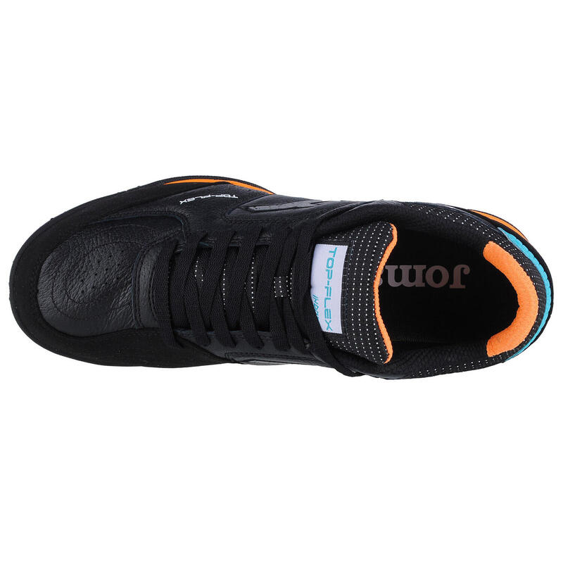 Botas de fútbol adulto cuero suave Joma Top Flex 23, negro