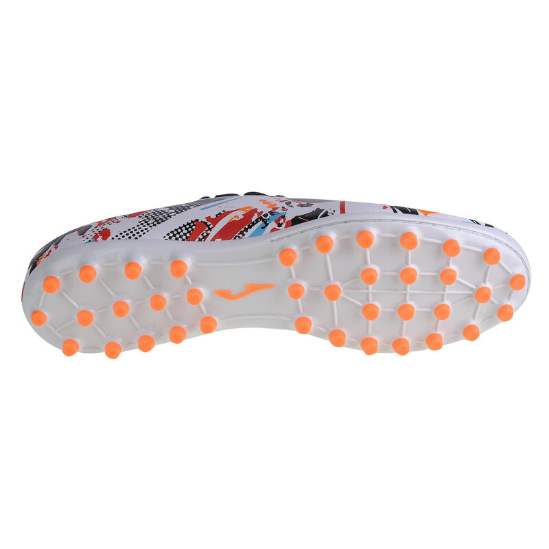 Ghete fotbal Joma EVOLUTION, iarba artificiala, Negru/Portocaliu, 43