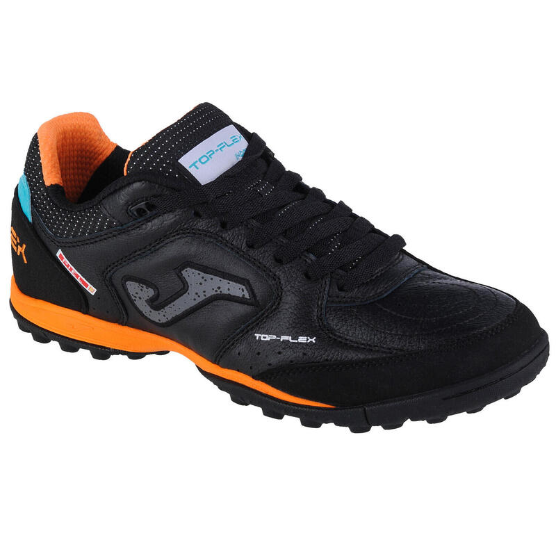 Botas de fútbol adulto cuero suave Joma Top Flex 23, negro