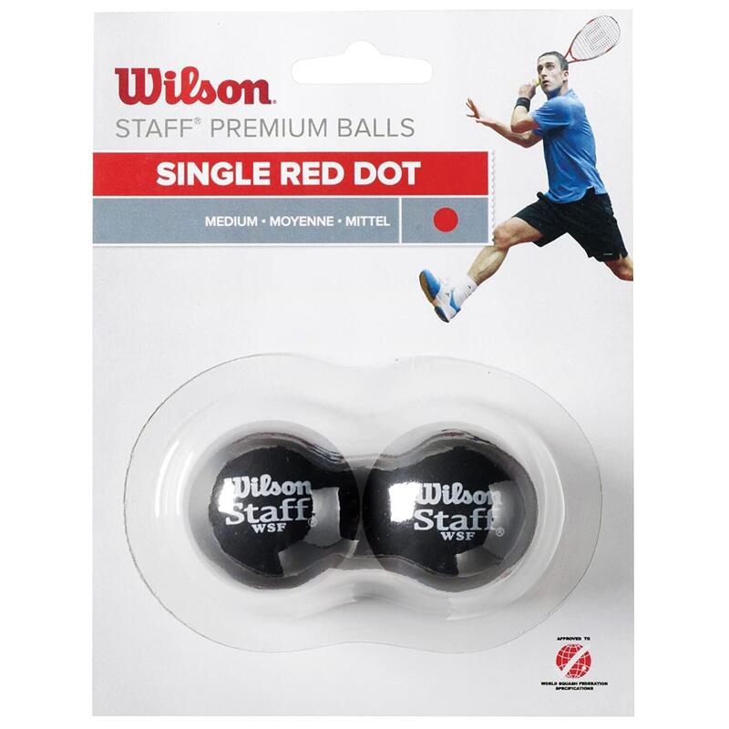 Piłka do squasha Wilson Staff Squash Red Dot 2 Pack Ball rozmiar One size