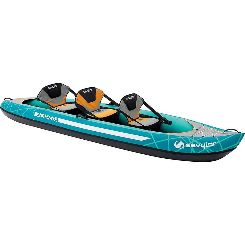 Alameda 3 Person Inflatable kayak kit with Paddles & Pump - Blue