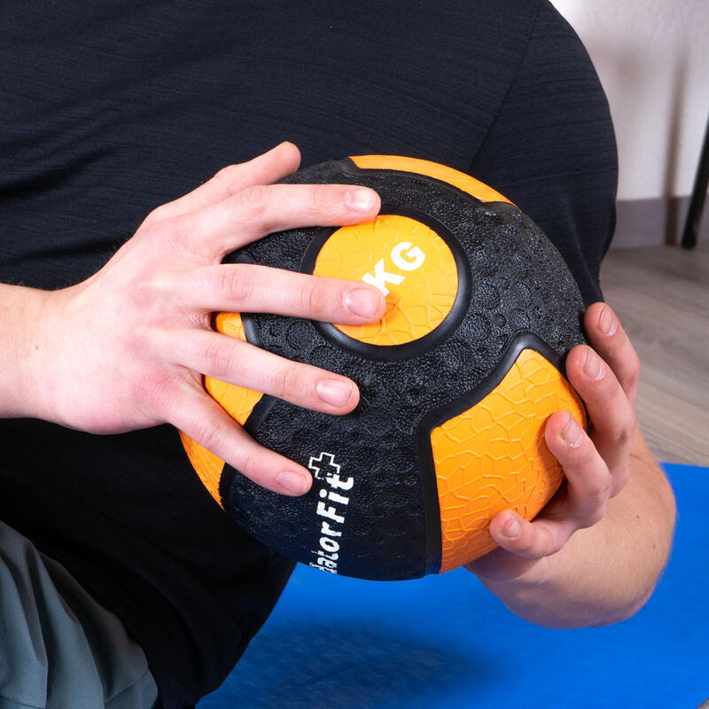 Ballon lesté Médecine Ball en caoutchouc résistant | Plusieurs poids