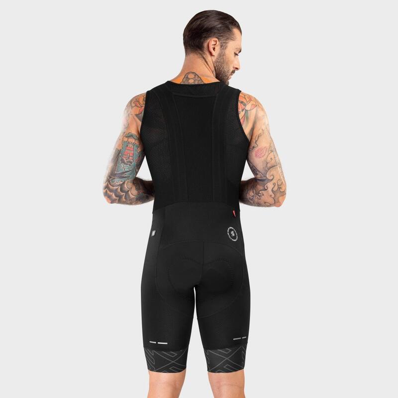 Calções ciclismo com alças para homem BX Hybrid SIROKO Preto