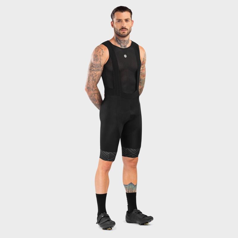 Calções ciclismo com alças para homem BX Hybrid SIROKO Preto