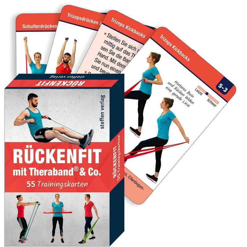 Buch - Trainingskarten Rückenfit mit Theraband® & Co.