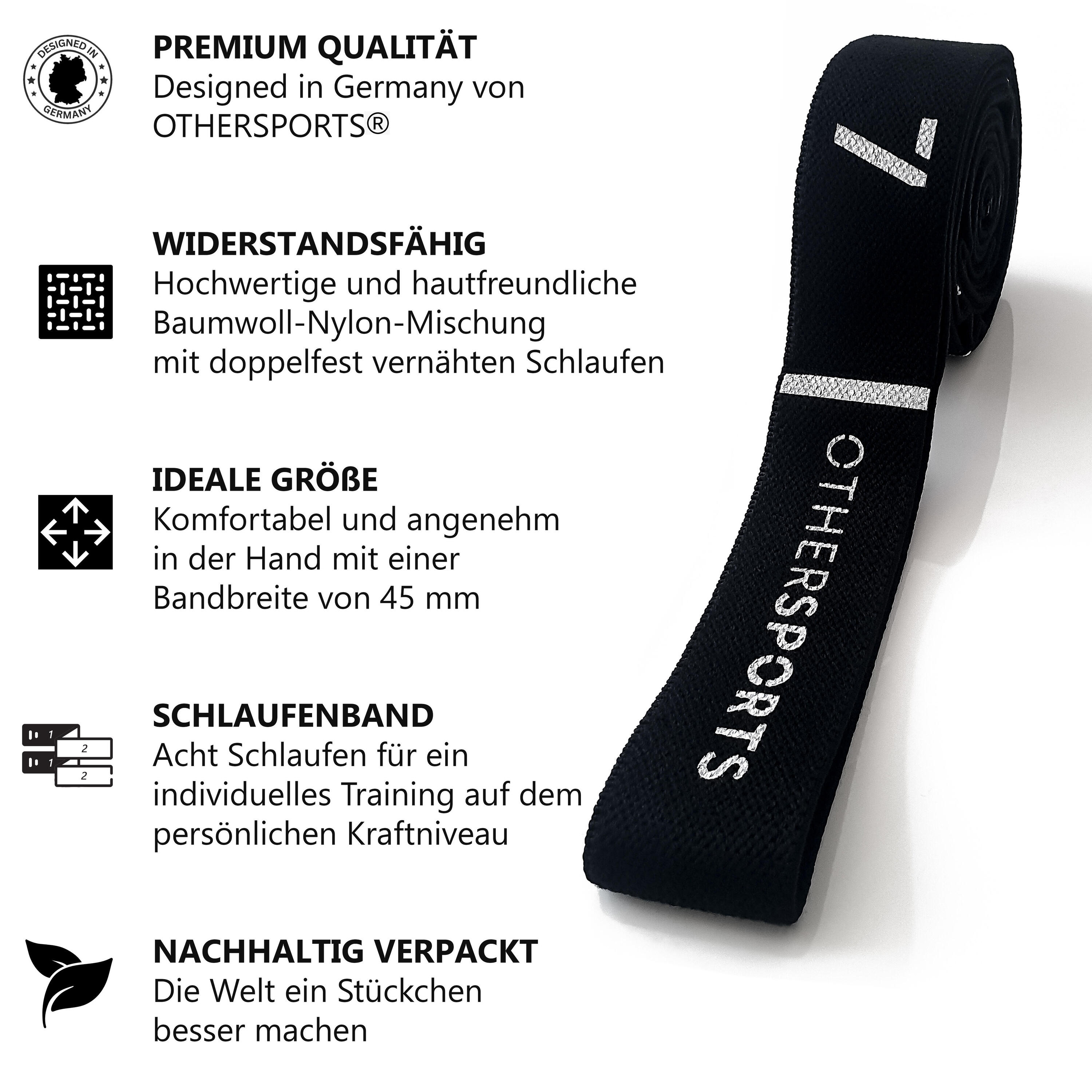 Fitnessband Schlaufenband Bundle mit acht nummerierten Schlaufen 2/4