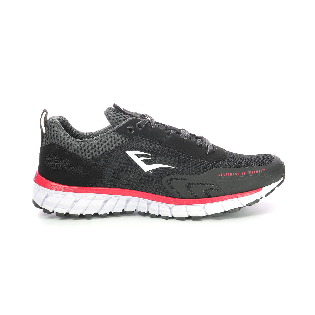 Zapatilla Calzado Deportivo para Hombre EVERLAST  Burpee Negro-Gris-Rojo 2/5