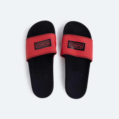Chanclas MUNICH Slides para adulto rojo y negro