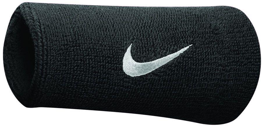 Nike Doublewide Wristbands Black Cuffs Adult 1/5