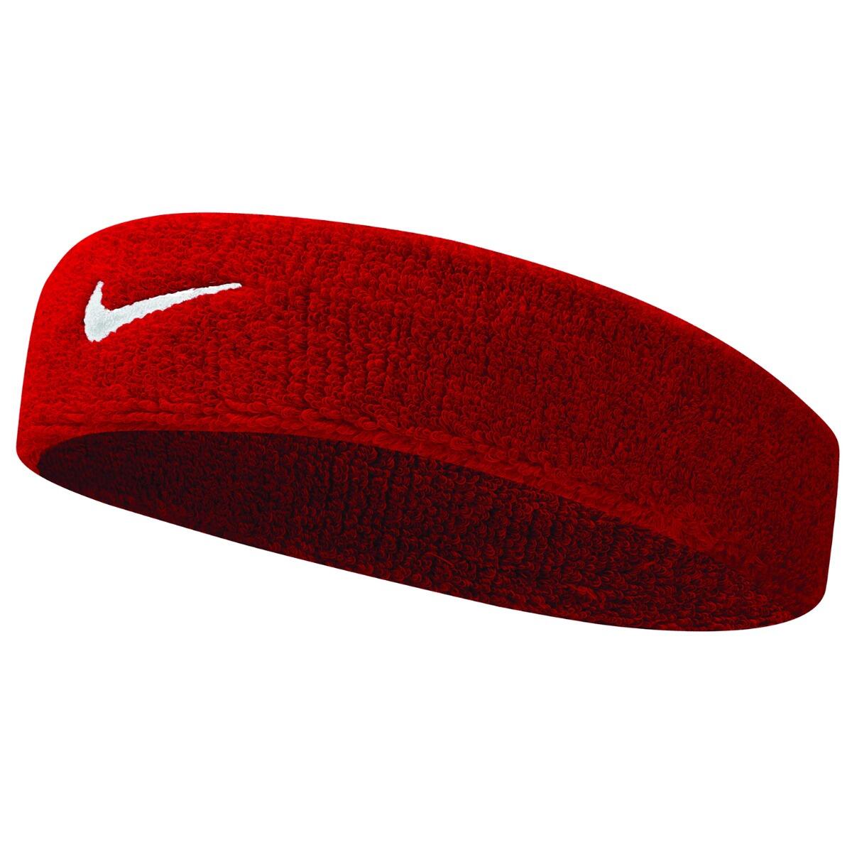 NIKE HEADBAND SWOOSH SCARLET/WHITE 1/5