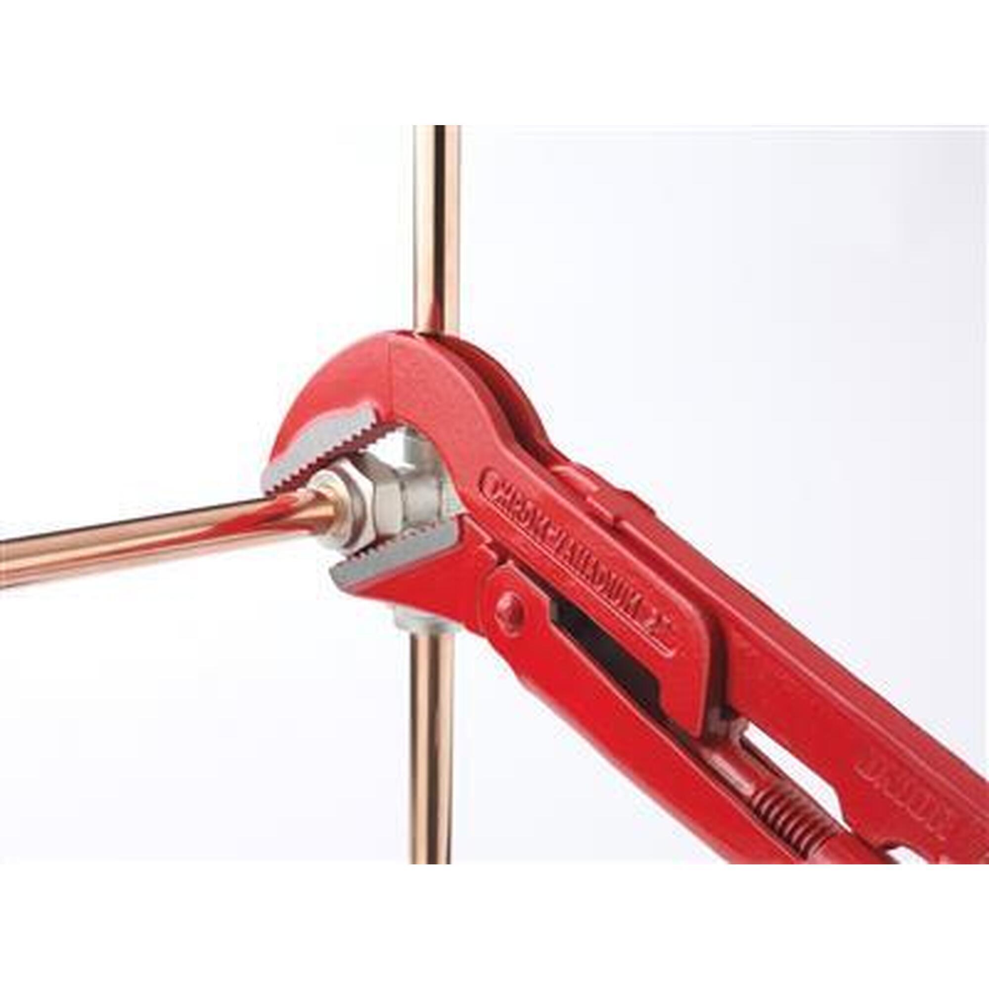 Rohrzange 45 Grad, gebogen