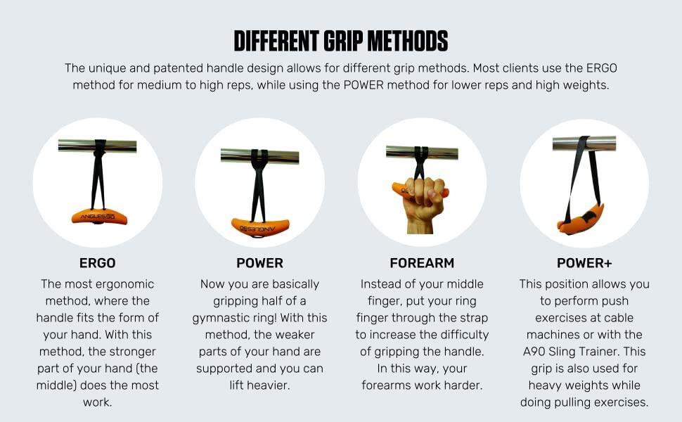 Angles90 Gym Grepen voor Pull Up, Pulldown, T-bar Row en Kabelmachine 7/7