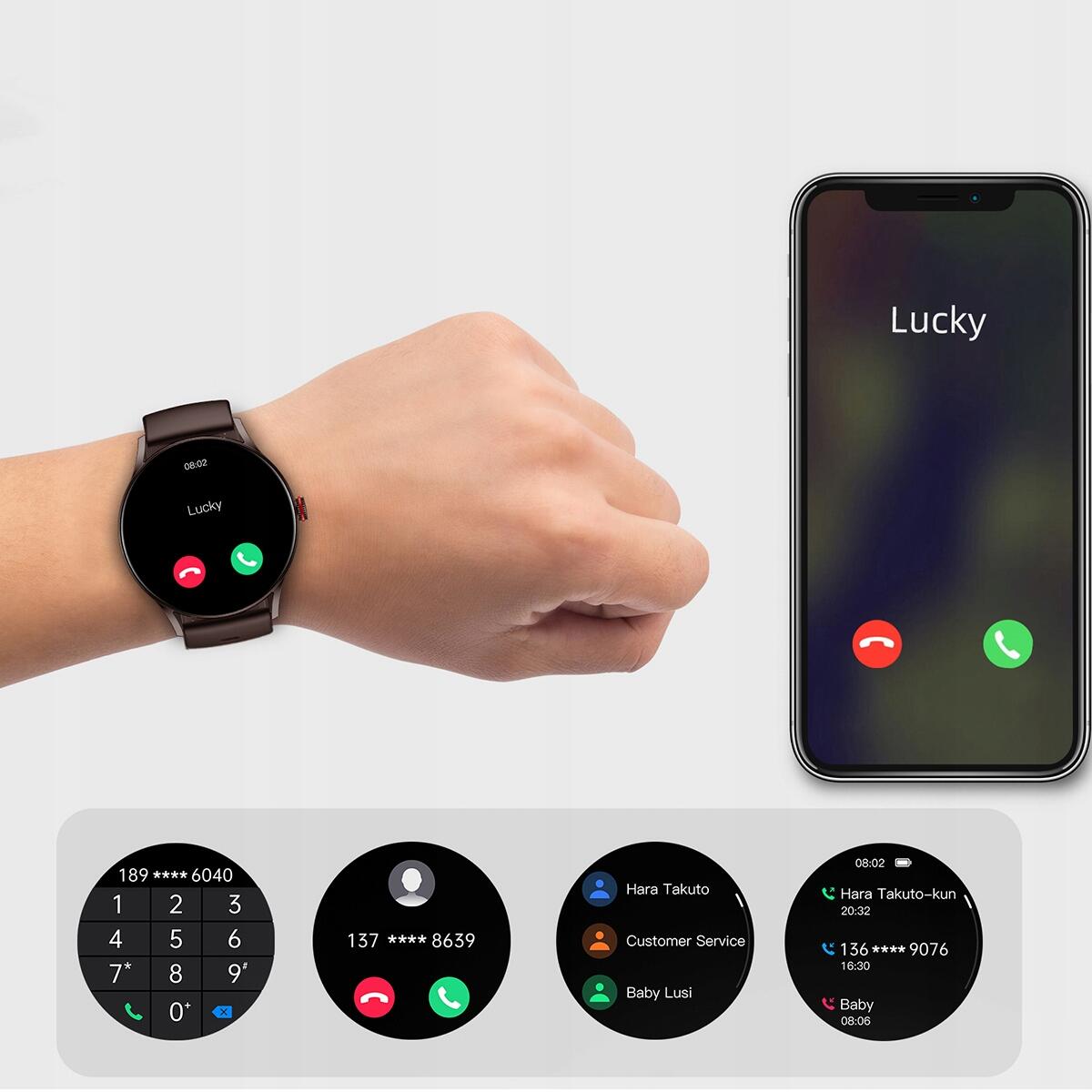 Smartwatch zegarek sportowy z dodatkowym paskiem IMIKI TG1 6/7