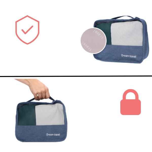 Set di 7 organizer per cubi da imballaggio Dream Travel® - blu 6/6