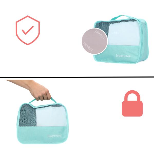 Cubi Da Viaggio 7 Pezzi - Set Organizer Per Valigia Impermeabile Ispessito - Accessori Da Viaggio Donna Rosa - Borse Imballaggio
