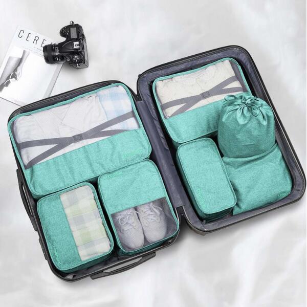 Dream Travel® packing cubes organiser set van 7 zwart DREAM TRAVEL