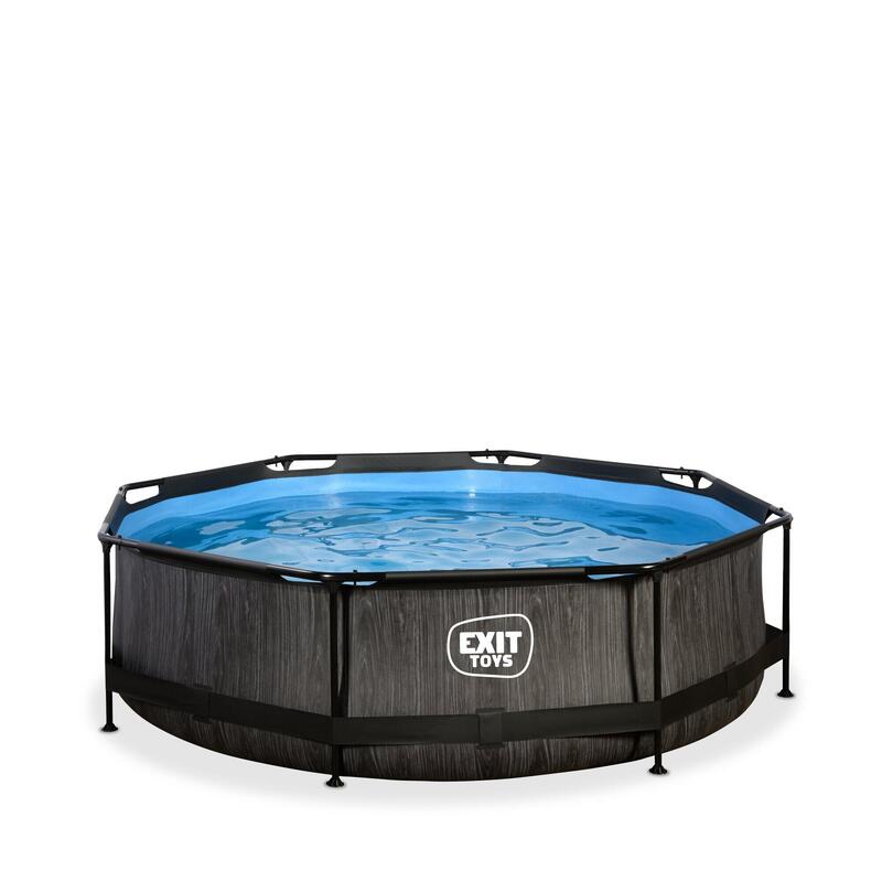 Piscine Wood ø300x76cm avec pompe filtrante