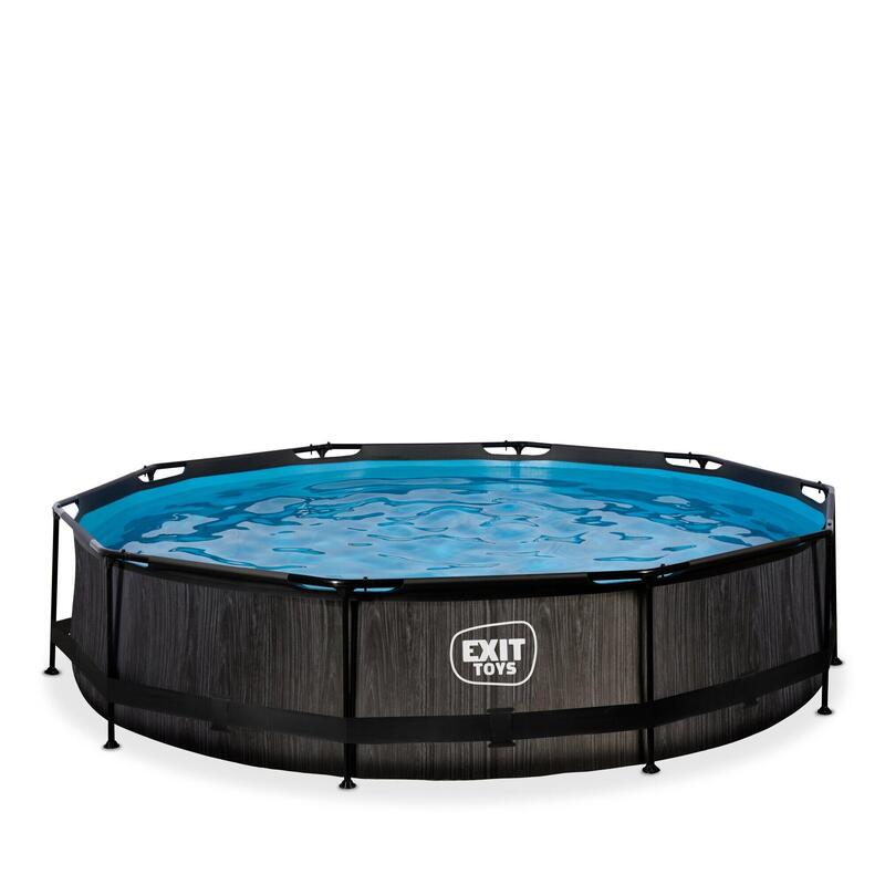 Piscine Wood ø360x76cm avec pompe filtrante