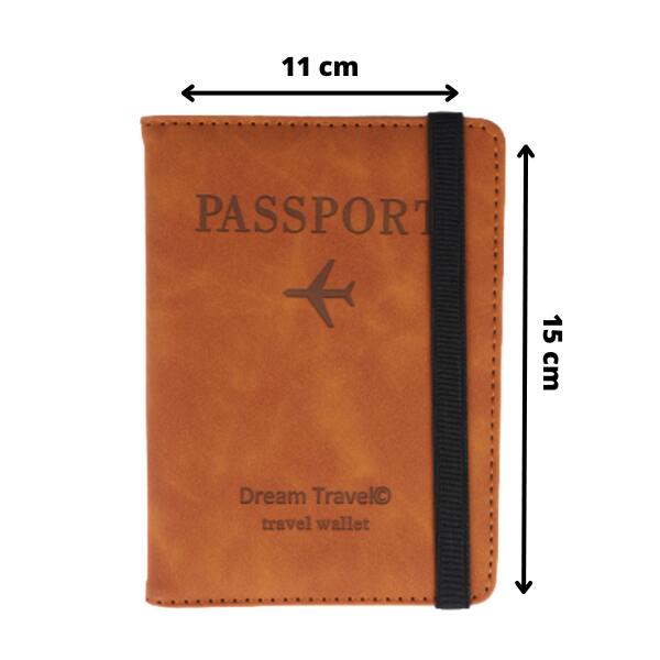 Capa para passaporte Dream Travel® Cover - marrom 3/5