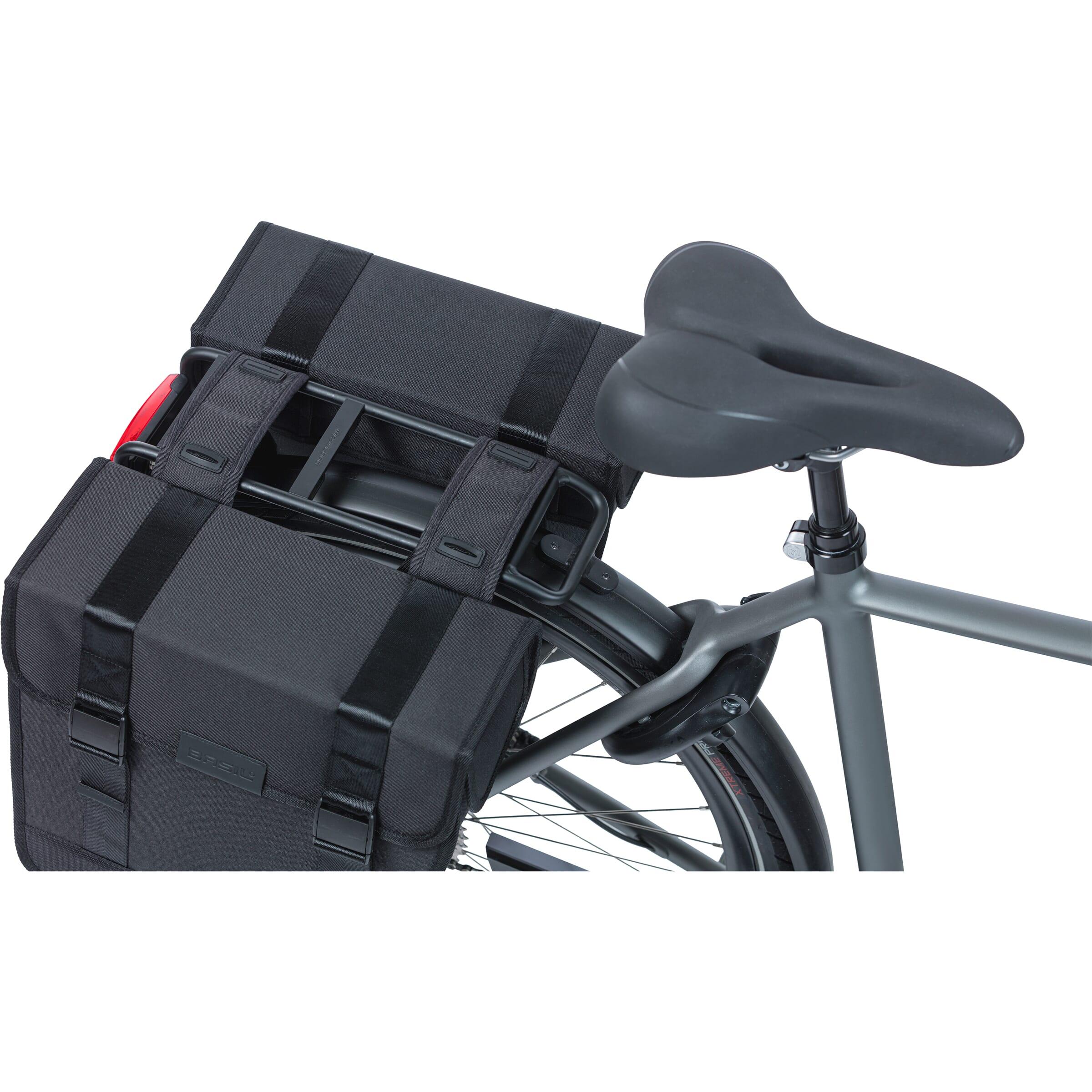 Sac à vélo Basil Tour Double - 28L - Imperméable - Noir 4/7