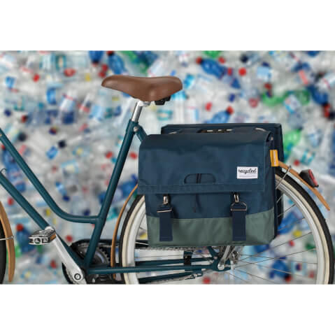 Sac à vélo double UrbanProof 40L - Bleu et Vert