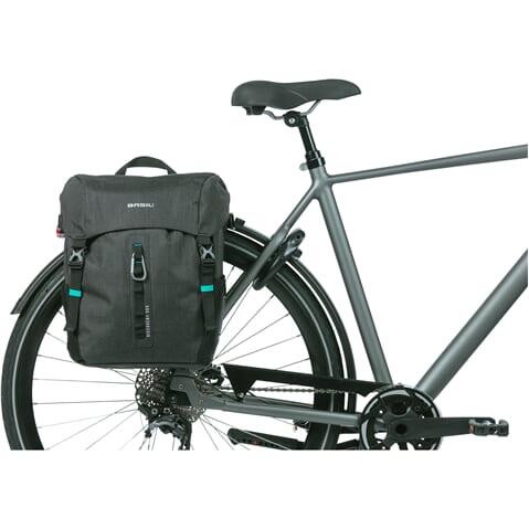 Bolsa de poliéster impermeable para bicicletas con reflectores Basil 365d l hook