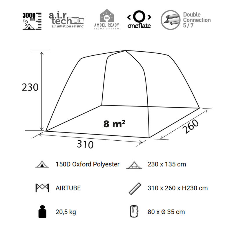 tenda per van Trouper 2.0 gonfiabile minibus furgonati VW campeggio