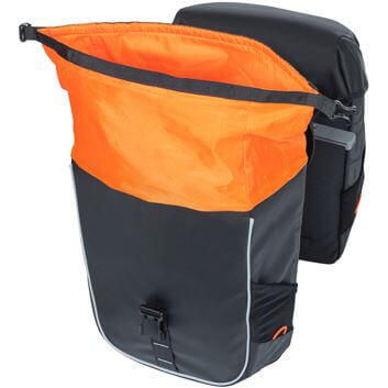 Double Pannier Mik Miles Tarpaulin 34 Liter 34 X 16 X 43 Cm - Noir/Orange