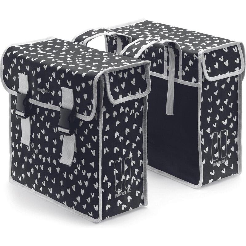 Dubbele Fietstas Mara Xl 35 Liter 37 X 15 X 44 Cm - Heart Dots