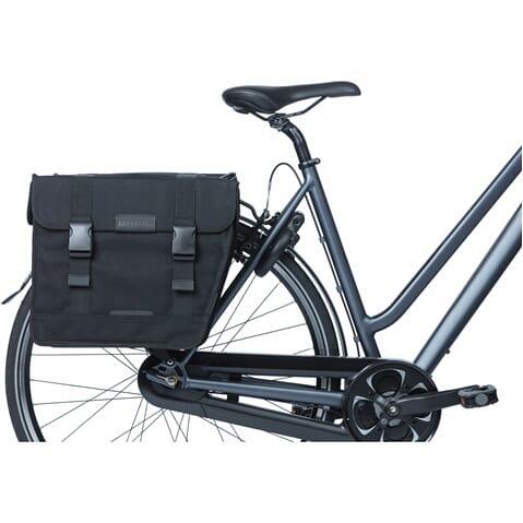 Basil Kavan Eco Classic Routed - Double Bicycle Bag - 46 litres - noir