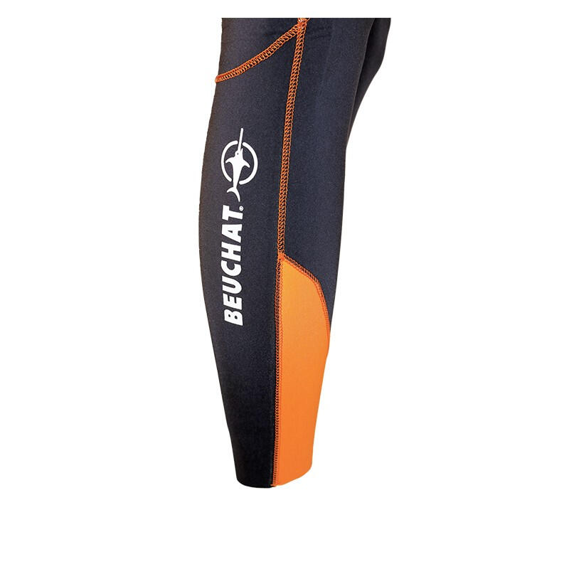 Combinaison de plongée sous-marine 3 mm femme ATOLL, orange et noir