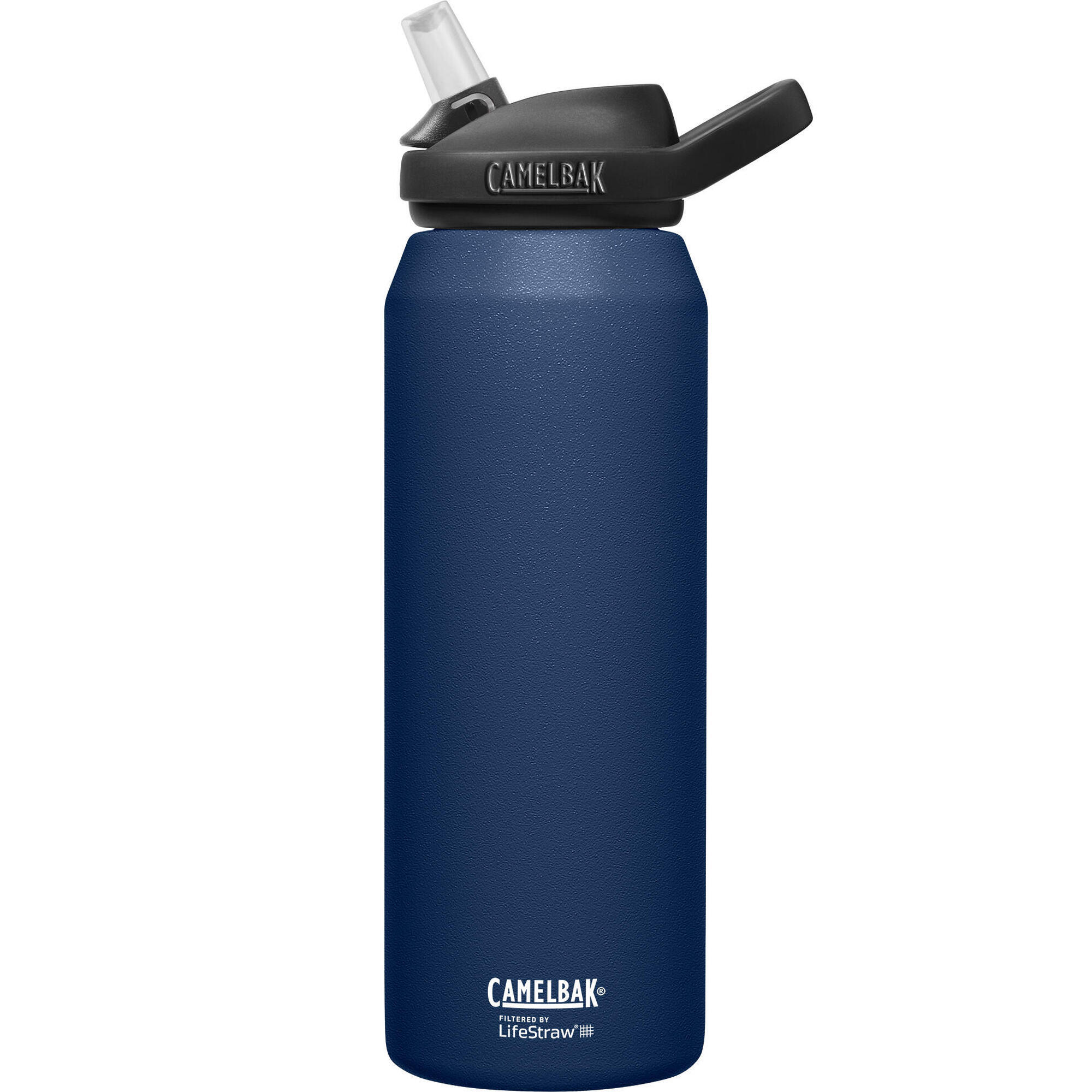 Camelbak - Gourde Eddy®+ En Acier Inoxydable Isotherme Et Filtre Lifestraw® 1 L - Bouteille Isotherme - Bleu - 1 L - Decathlon