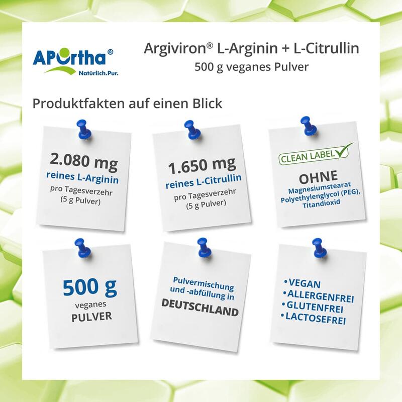 Argiviron® L-Arginin + L-Citrullin - 500 g veganes Pulver