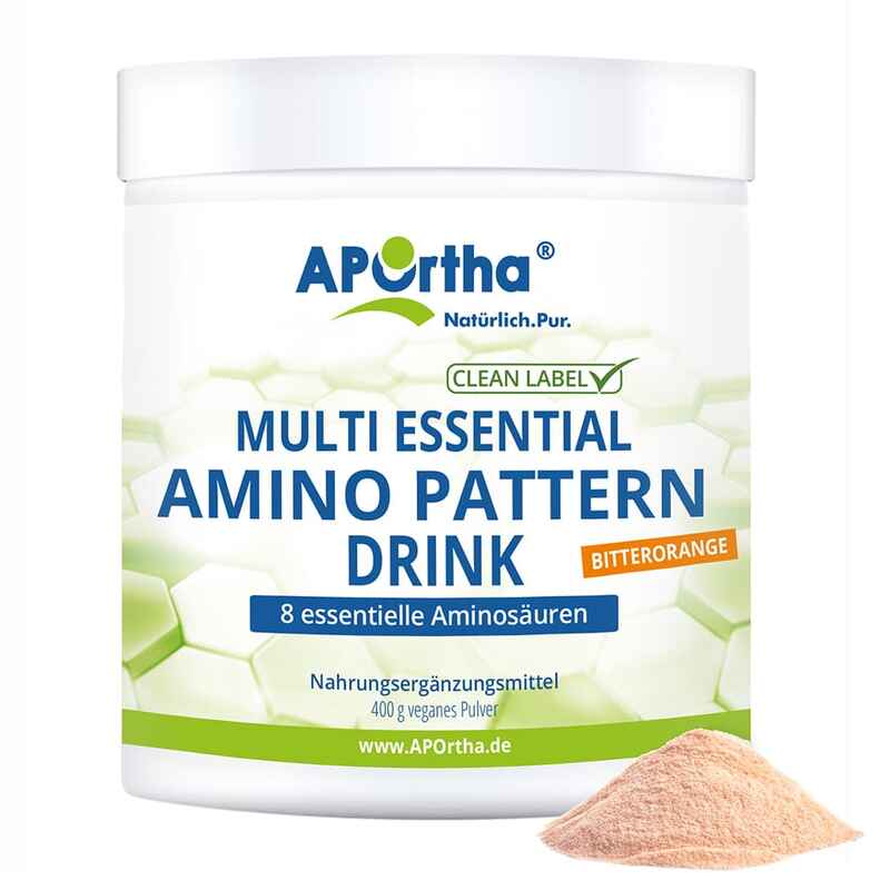 Amino Pattern Aminosäuren Drink EAA/BCAA - Bitterorange - 400 g veganes Pulver